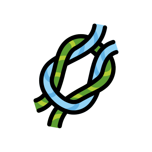 Knot as drawn by OpenMoji in 15.1