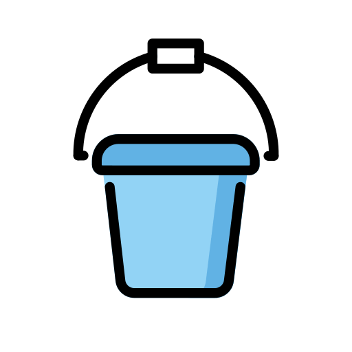 Bucket as drawn by OpenMoji in 15.1