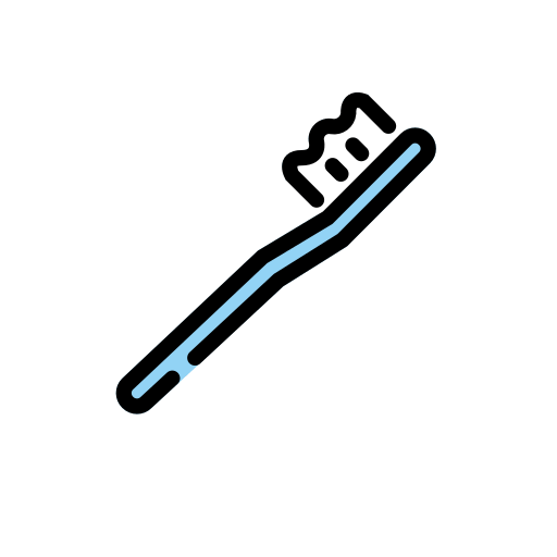 Toothbrush as drawn by OpenMoji in 15.1