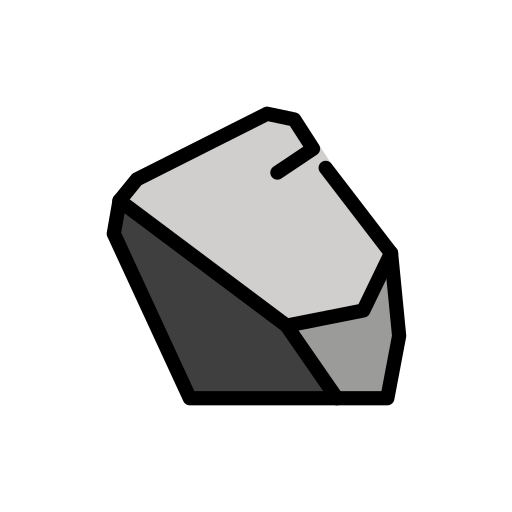 Rock as drawn by OpenMoji in 15.1