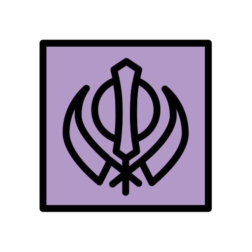 Khanda as drawn by OpenMoji in 15.1