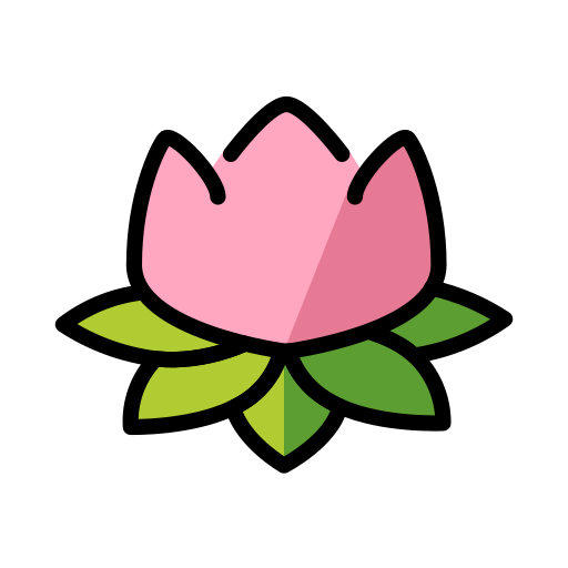 Lotus as drawn by OpenMoji in 15.1