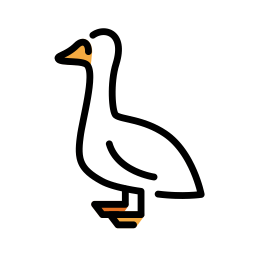 Goose as drawn by OpenMoji in 15.1