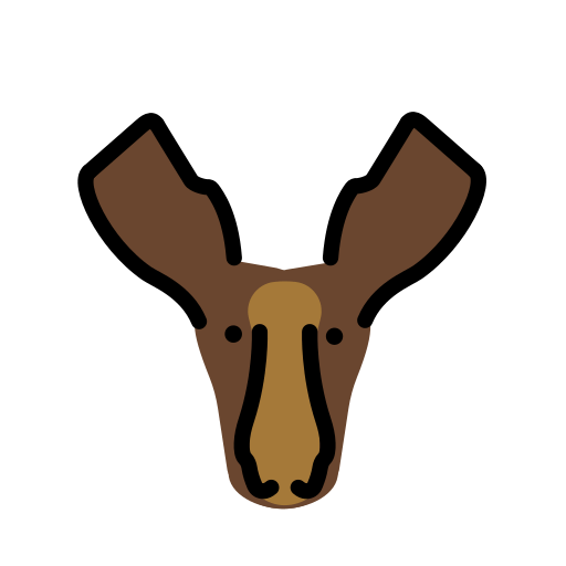 Moose as drawn by OpenMoji in 15.1