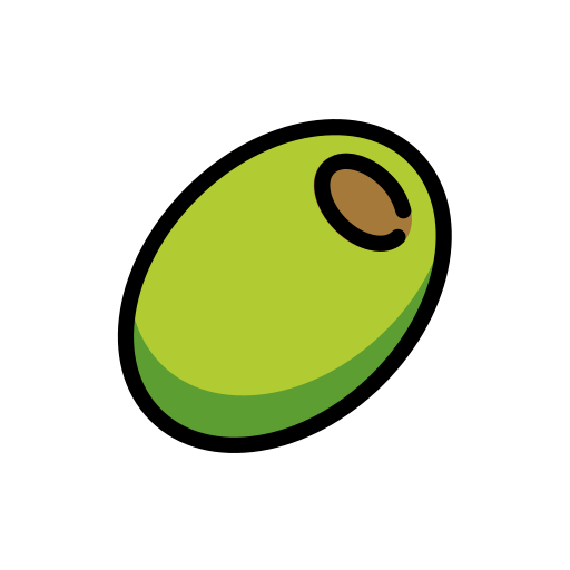 Olive as drawn by OpenMoji in 15.1