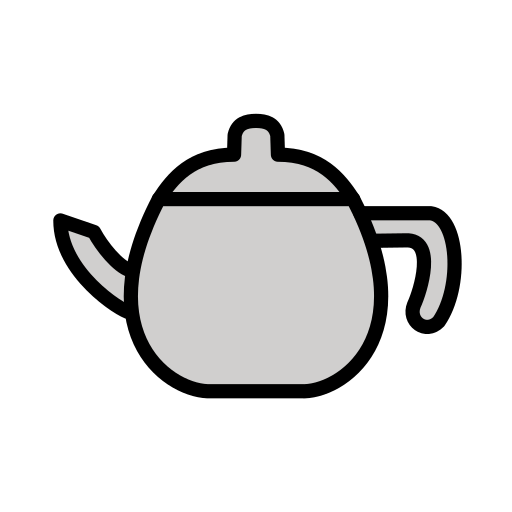 Teapot as drawn by OpenMoji in 15.1