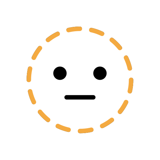 Dotted Line Face as drawn by OpenMoji in 15.1