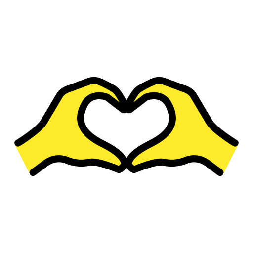 Heart Hands as drawn by OpenMoji in 15.1