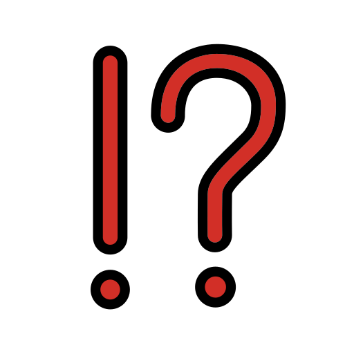 Exclamation Question Mark as drawn by OpenMoji in 15.1