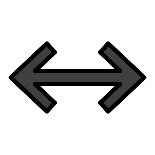 Left-Right Arrow as drawn by OpenMoji in 15.1
