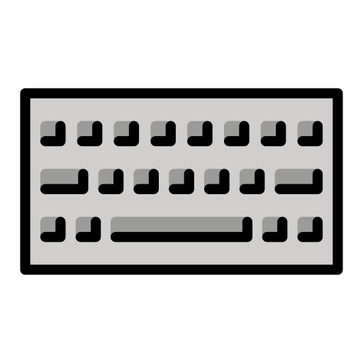 Keyboard as drawn by OpenMoji in 15.1