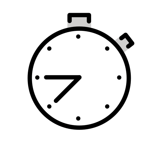 Stopwatch as drawn by OpenMoji in 15.1