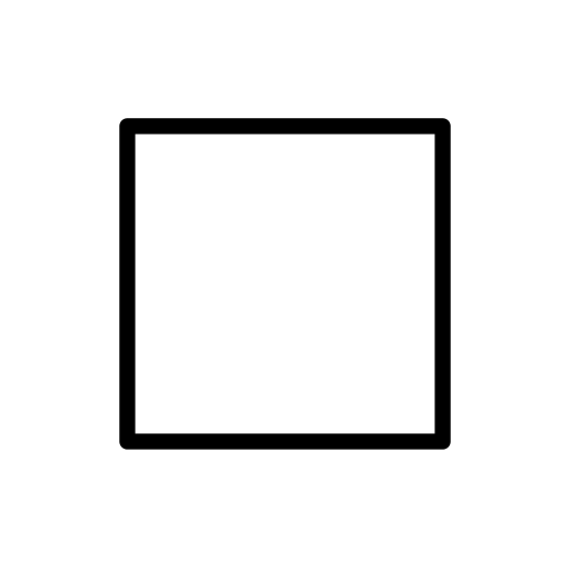 White Medium Square as drawn by OpenMoji in 15.1