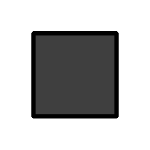 Black Medium Square as drawn by OpenMoji in 15.1