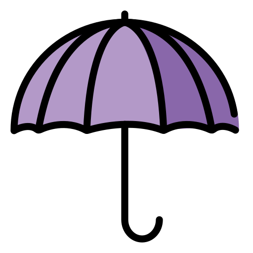 Umbrella as drawn by OpenMoji in 15.1