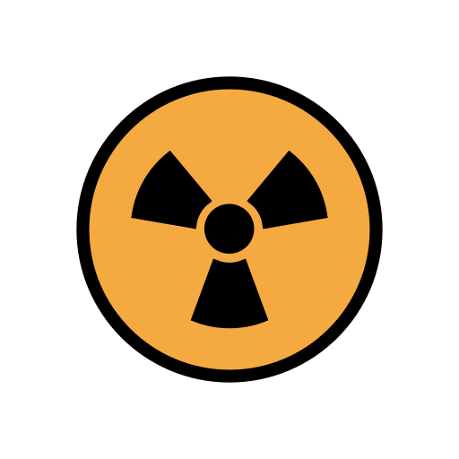 Radioactive as drawn by OpenMoji in 15.1