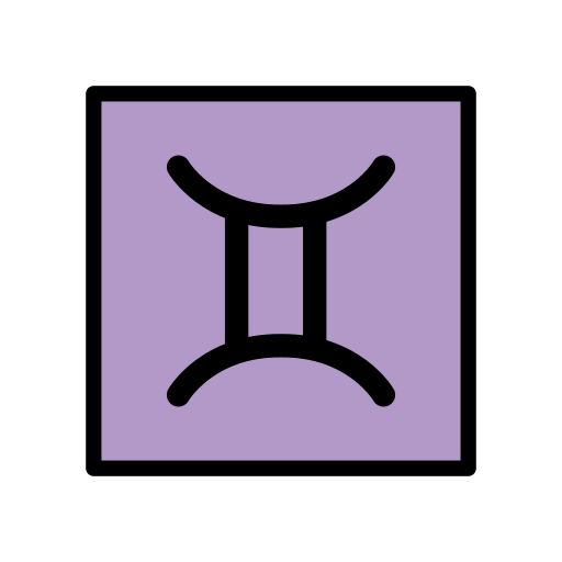 Gemini as drawn by OpenMoji in 15.1