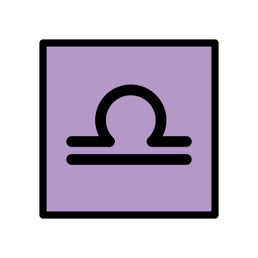 Libra as drawn by OpenMoji in 15.1
