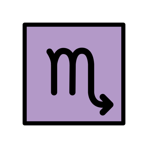 Scorpio as drawn by OpenMoji in 15.1