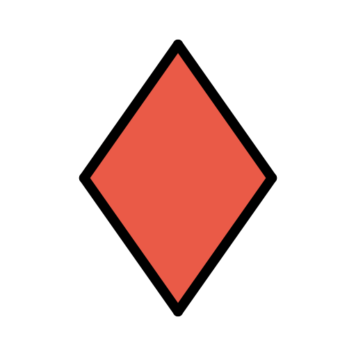 Diamond Suit as drawn by OpenMoji in 15.1