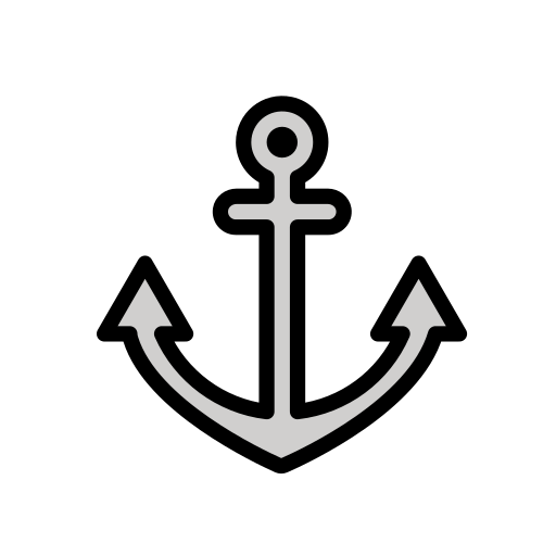 Anchor as drawn by OpenMoji in 15.1