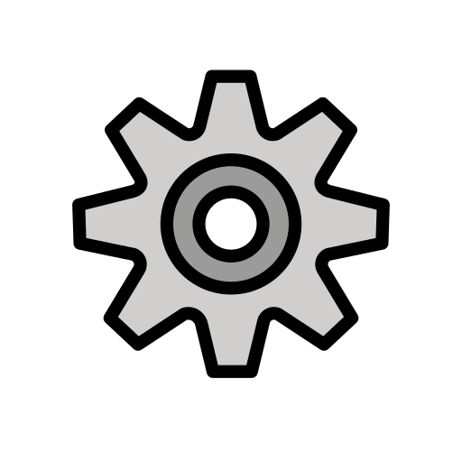 Gear as drawn by OpenMoji in 15.1