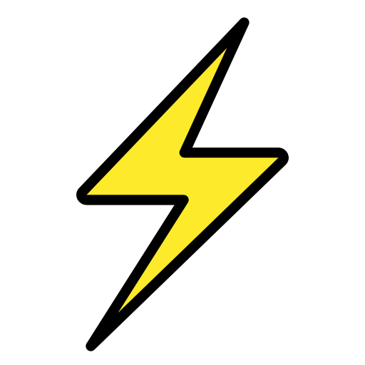 High Voltage as drawn by OpenMoji in 15.1