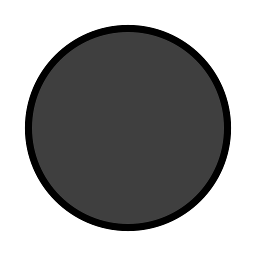 Black Circle as drawn by OpenMoji in 15.1
