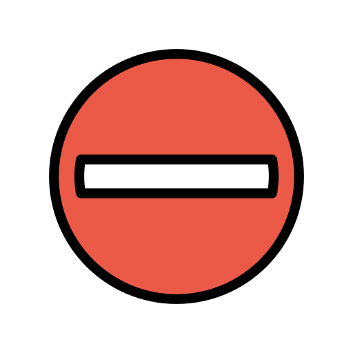 No Entry as drawn by OpenMoji in 15.1