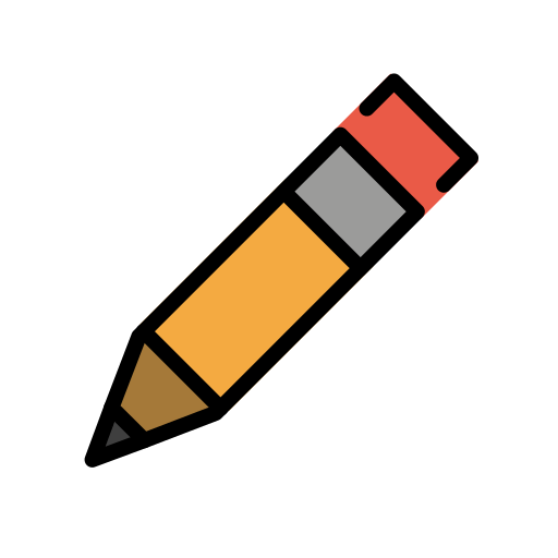 Pencil as drawn by OpenMoji in 15.1