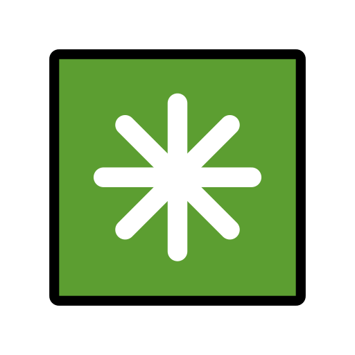 Asterisco as drawn by OpenMoji in 15.1