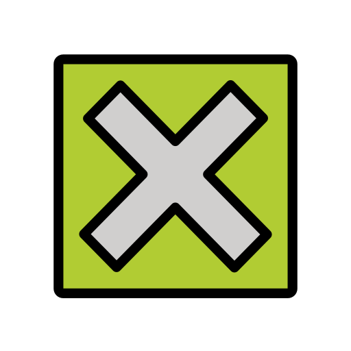 Angekreuztes Kästchen as drawn by OpenMoji in 15.1