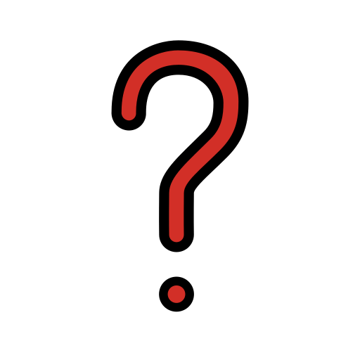 Red Question Mark as drawn by OpenMoji in 15.1