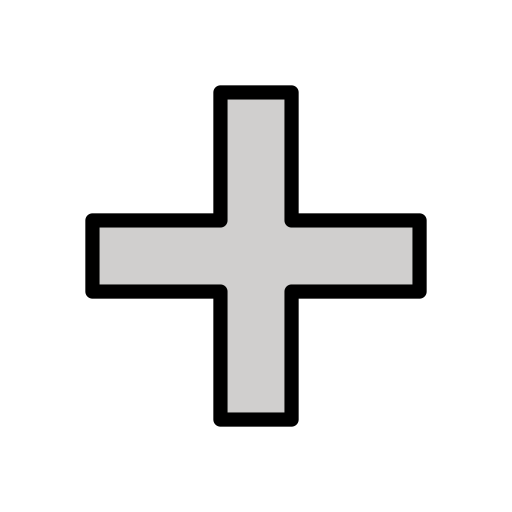 Plus as drawn by OpenMoji in 15.1