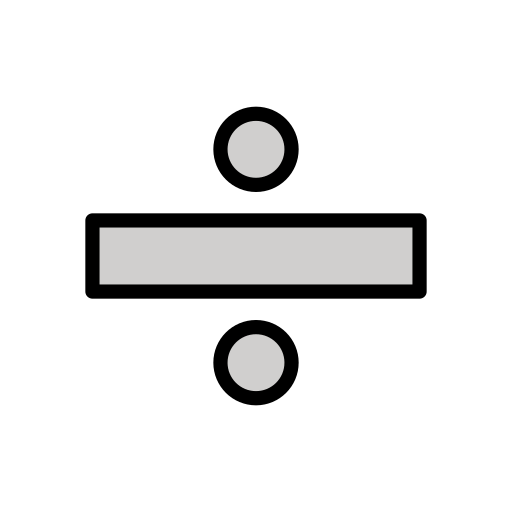 Divisione as drawn by OpenMoji in 15.1