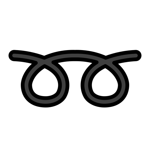 Double Curly Loop as drawn by OpenMoji in 15.1