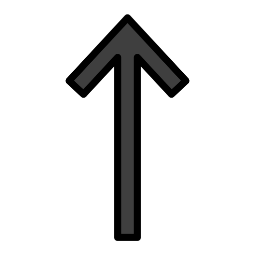 Up Arrow as drawn by OpenMoji in 15.1