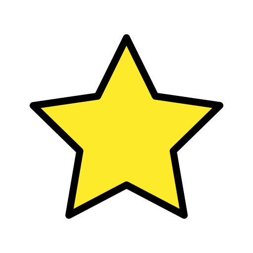 Star as drawn by OpenMoji in 15.1