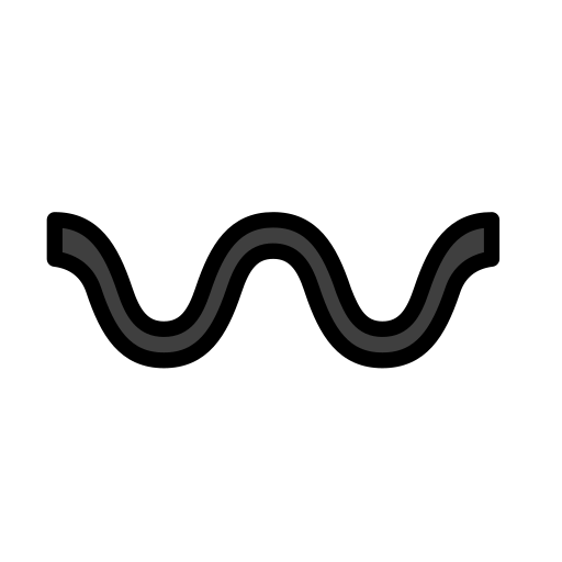 Wavy Dash as drawn by OpenMoji in 15.1
