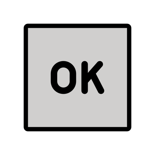 OK Button as drawn by OpenMoji in 16.0