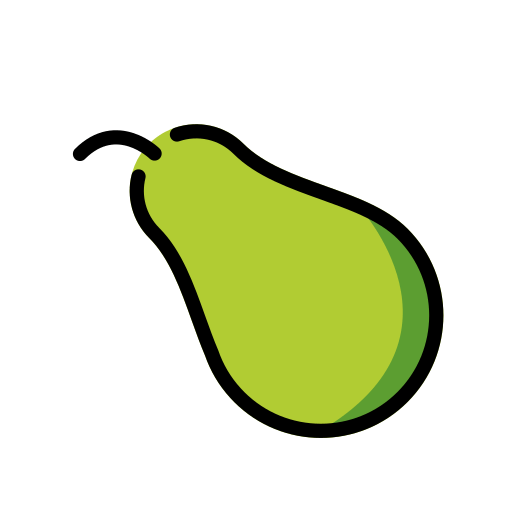 Pear as drawn by OpenMoji in 16.0