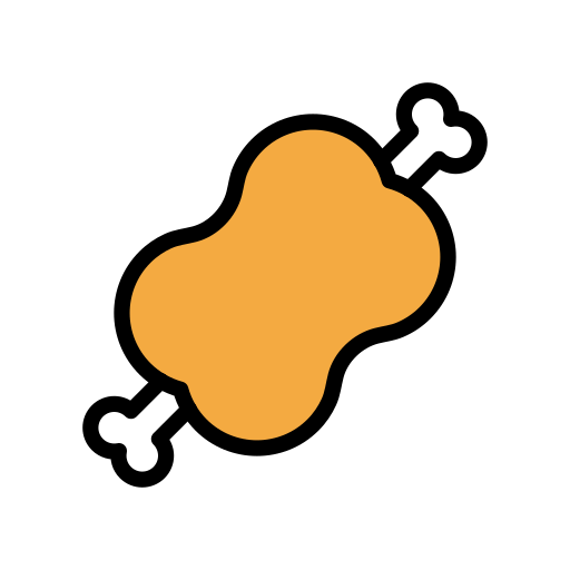 Meat on Bone as drawn by OpenMoji in 16.0