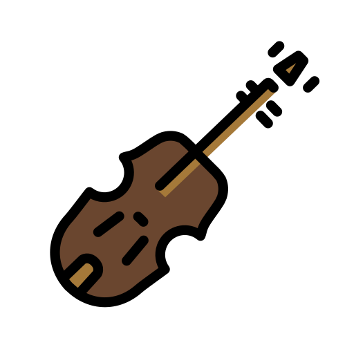Violin as drawn by OpenMoji in 16.0