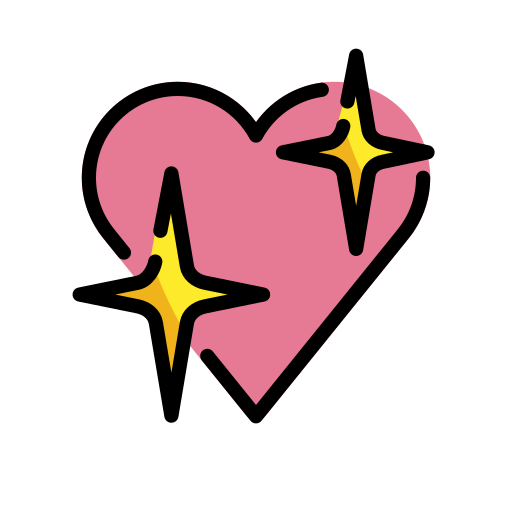 Sparkling Heart as drawn by OpenMoji in 16.0