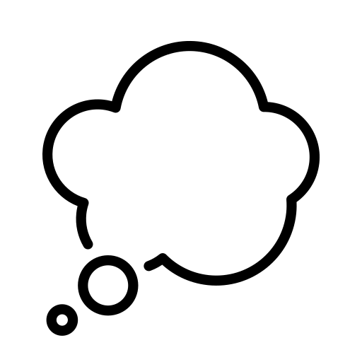 Thought Balloon as drawn by OpenMoji in 16.0