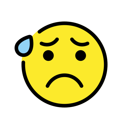 Anxious Face with Sweat, the design in this release