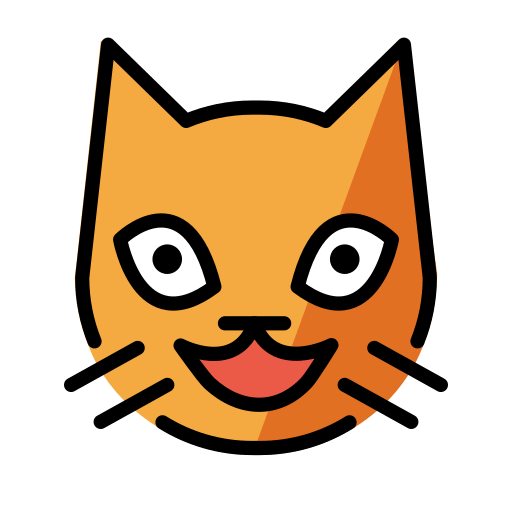 Grinning Cat as drawn by OpenMoji in 16.0