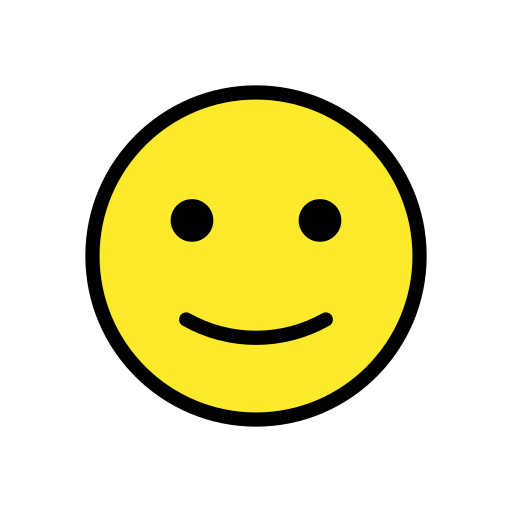 Leicht Lächelndes Gesicht as drawn by OpenMoji in 16.0