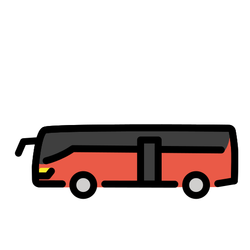 Bus as drawn by OpenMoji in 16.0