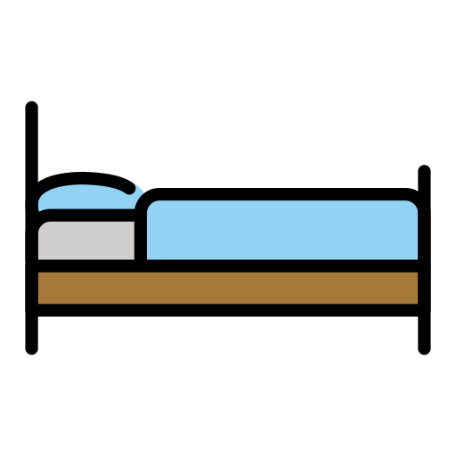 Bed as drawn by OpenMoji in 16.0